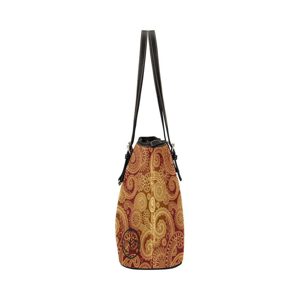 gorgani bandana style Leather Tote Bag (Model 1651) (Big)