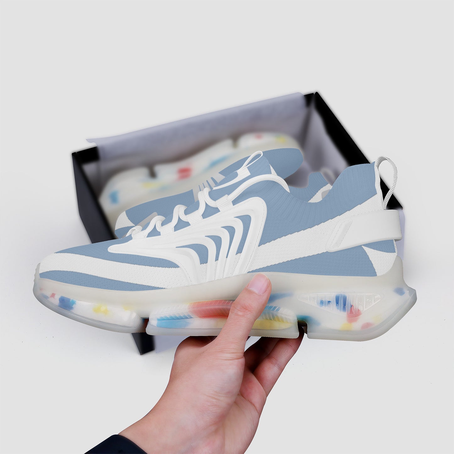 White and powder blue Gorgani
