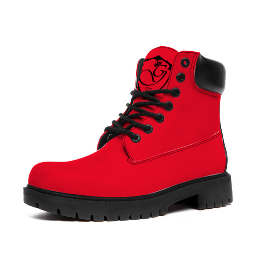 Gorgani Round Toe Boots Fashion Boots red