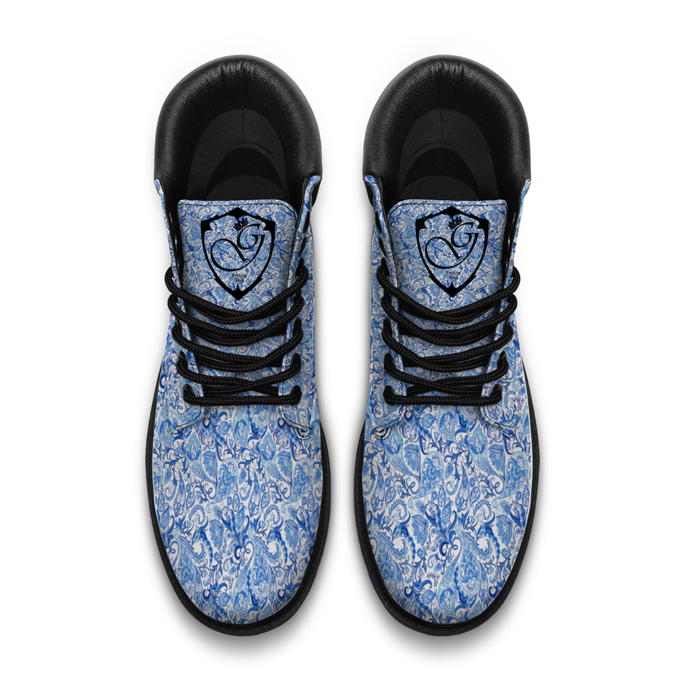 Gorgani Round Toe Boots Fashion Boots indian print