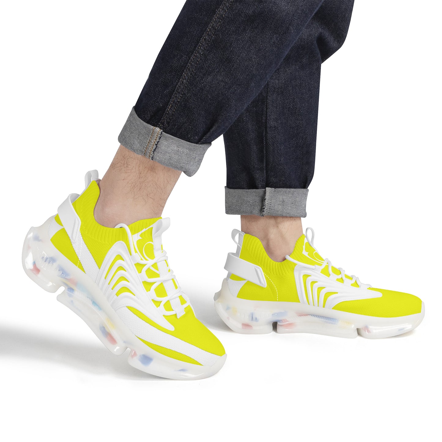 Air Max React Sneakers - White and yellow