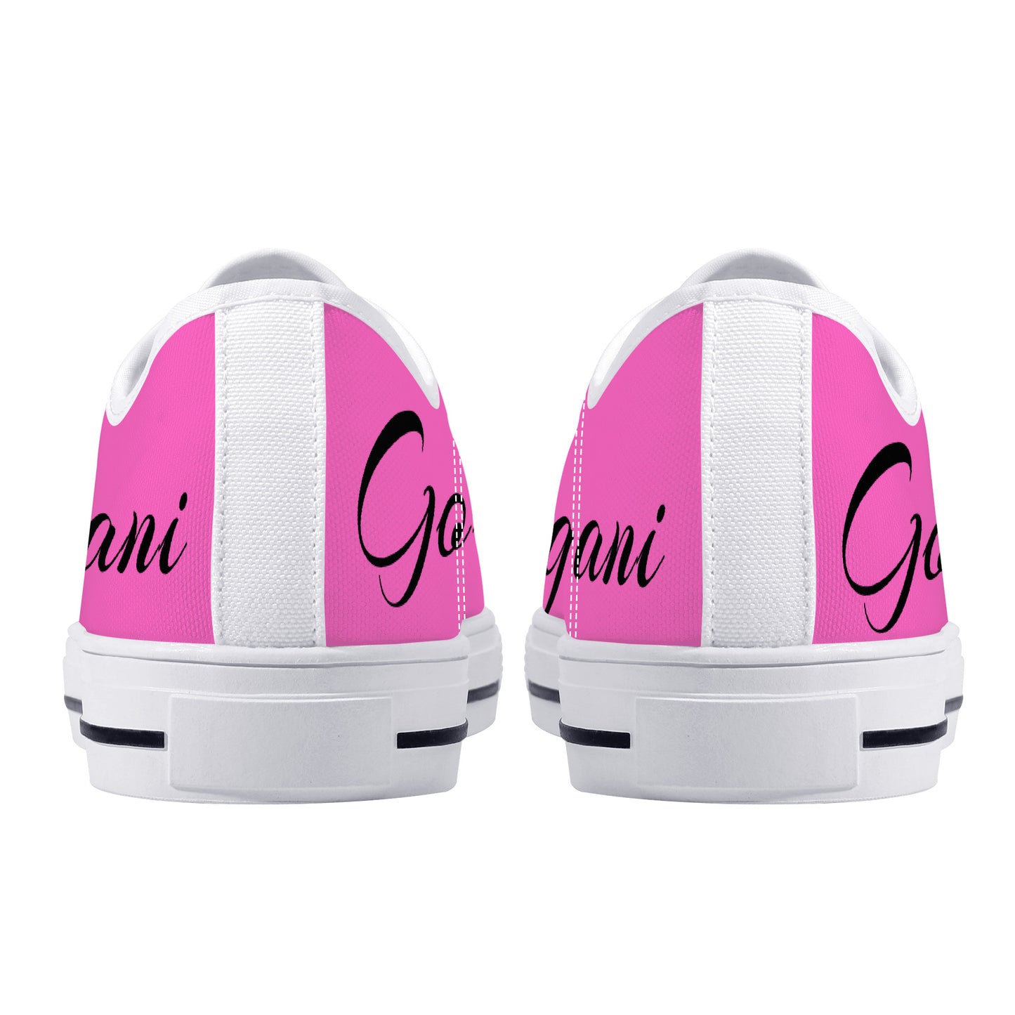 Low-Top Canvas Shoes  White pink