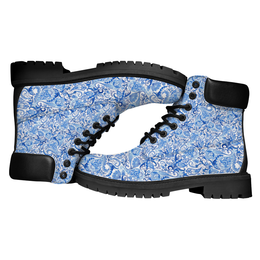Gorgani Round Toe Boots Fashion Boots indian print