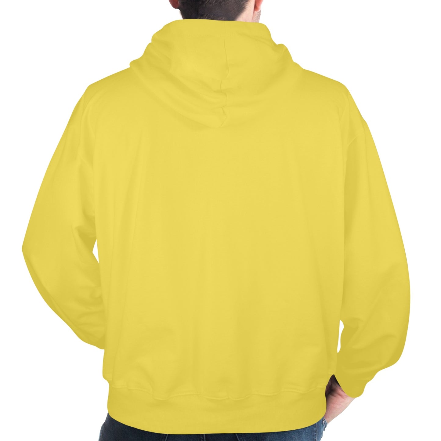 sheild logo feeling rich mouse Men's Glow in the Dark Hoodie (Front Printing)