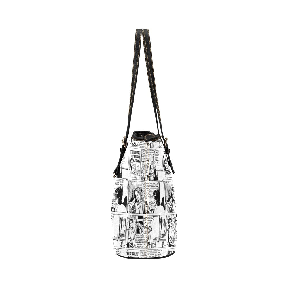 G-Logo gorgani comic 2 Leather Tote Bag (Model 1651) (Big)