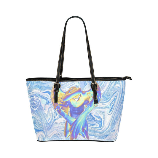 gorgani holo angel Leather Tote Bag (Model 1651) (Big)