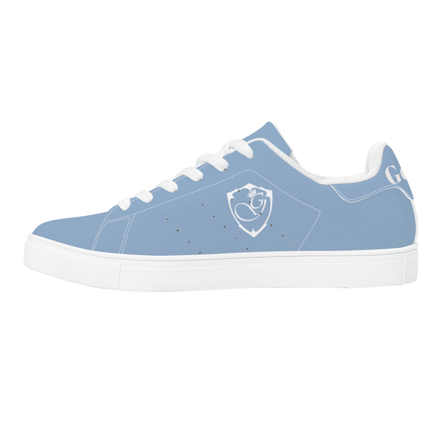 gorgani classic  Low-Top  Leather Sneakers - White and powder