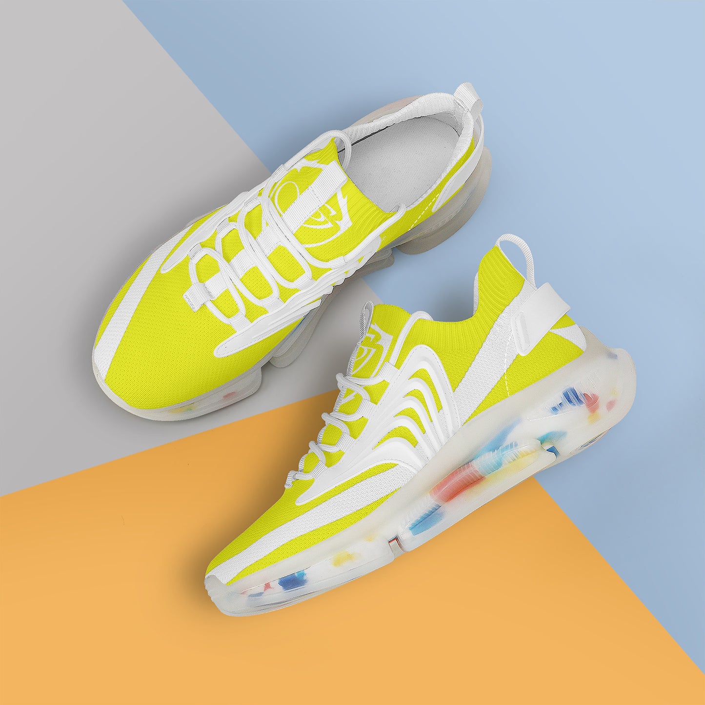 Air Max React Sneakers - White and yellow