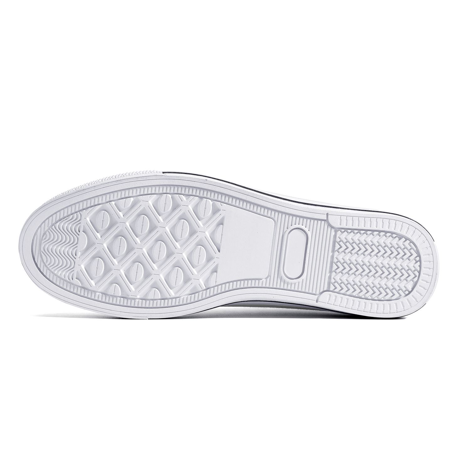 Low-Top Canvas Shoes  White n orange