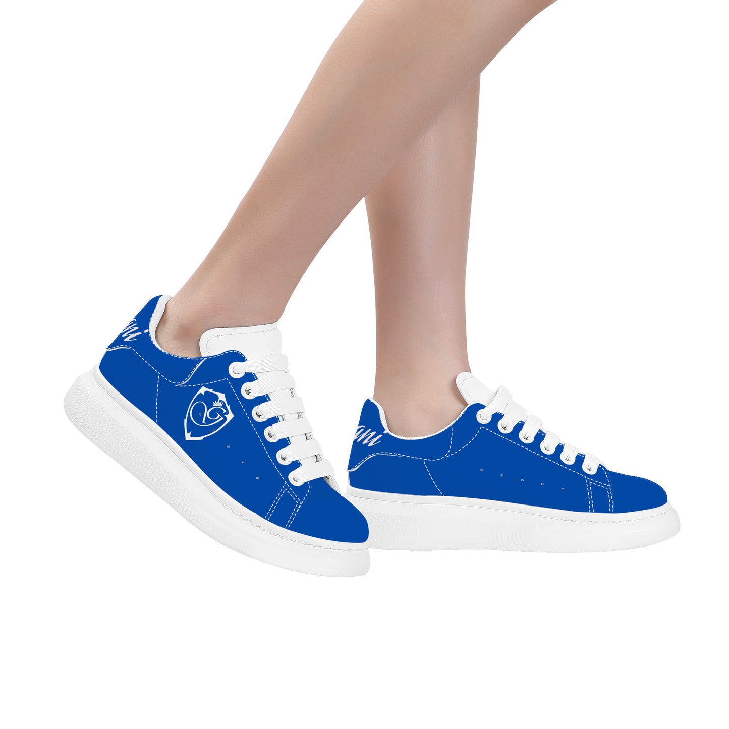 Copy of Gorgani D69 Heighten Low Top Shoes - White and  blue