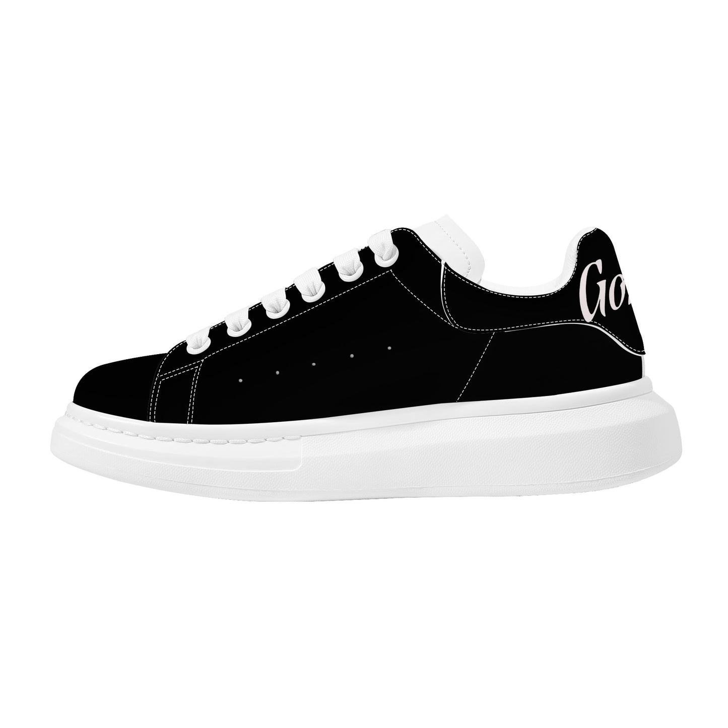 Gorgani D69 Heighten Low Top Shoes - White and  black