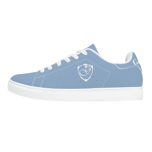 gorgani classic  Low-Top  Leather Sneakers - White and powder