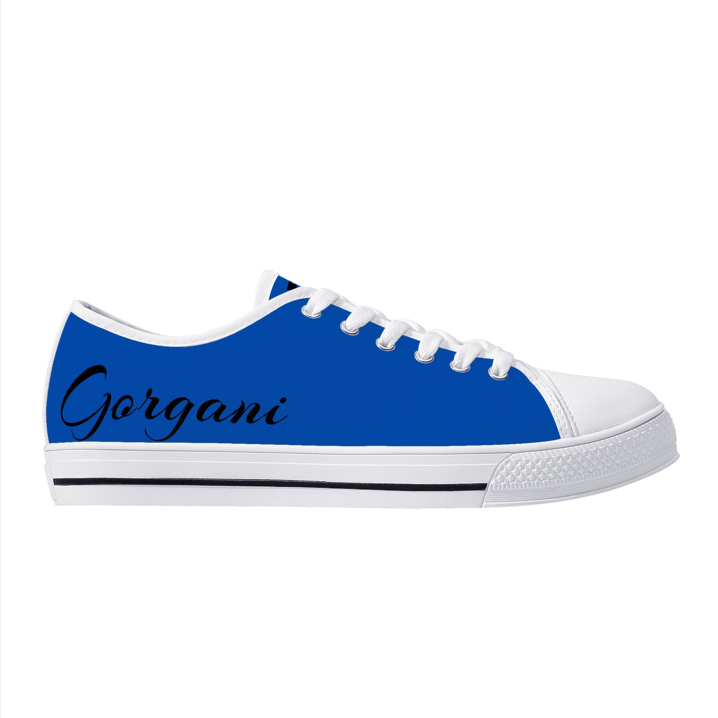 Gorgani Low-Top Canvas Shoes - White n blue