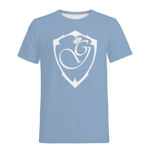 powder blue and white Gorgani T-Shirt