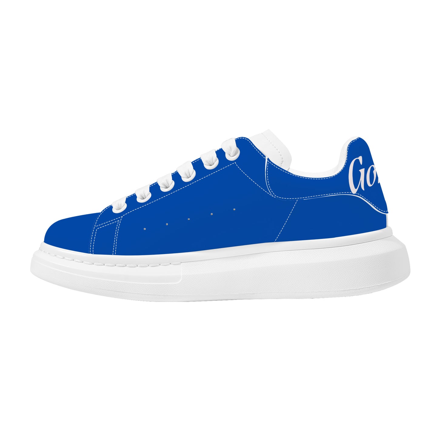 Copy of Gorgani D69 Heighten Low Top Shoes - White and  blue