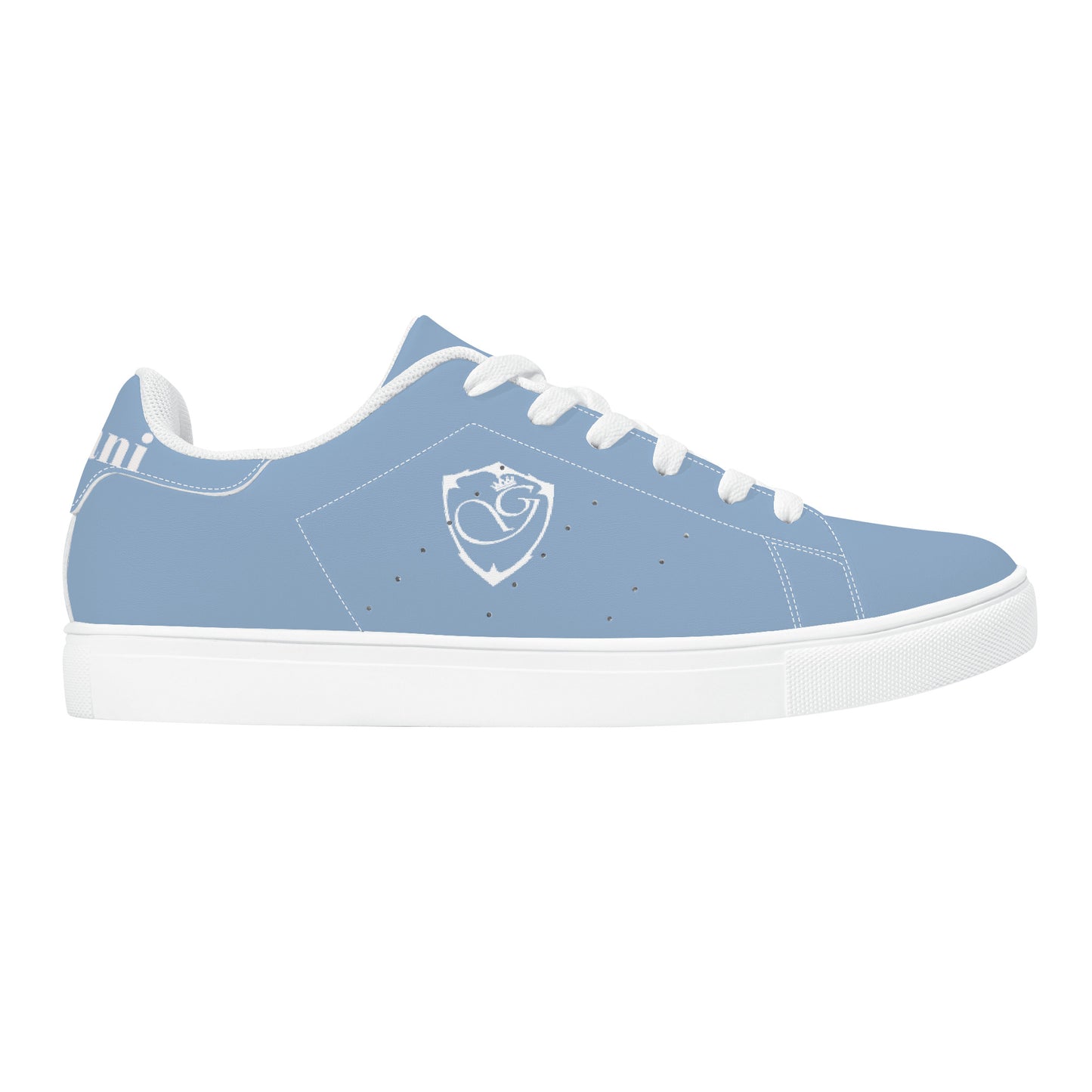 gorgani classic  Low-Top  Leather Sneakers - White and powder