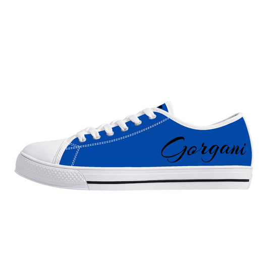 Gorgani Low-Top Canvas Shoes - White n blue